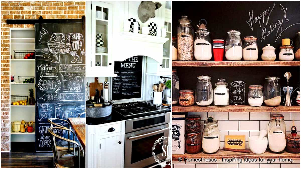 21个简单美丽的方法在厨房使用黑板油漆