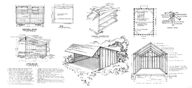 杆式谷仓建筑平面图