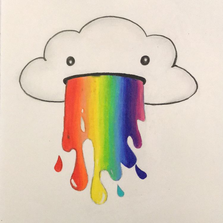 82.画一朵云吐彩虹